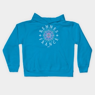 Rennes, Brittany, France, Compass Kids Hoodie